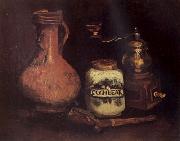 Vincent Van Gogh Still Life with Coffee Mill ,Pipe Case and Jug (nn04) oil on canvas